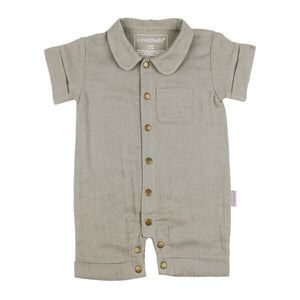 L'oved Baby Organic Muslin coverall Fawn