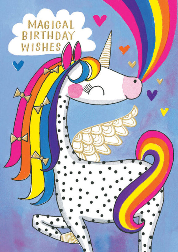 Birthday Card Magical Unicorn