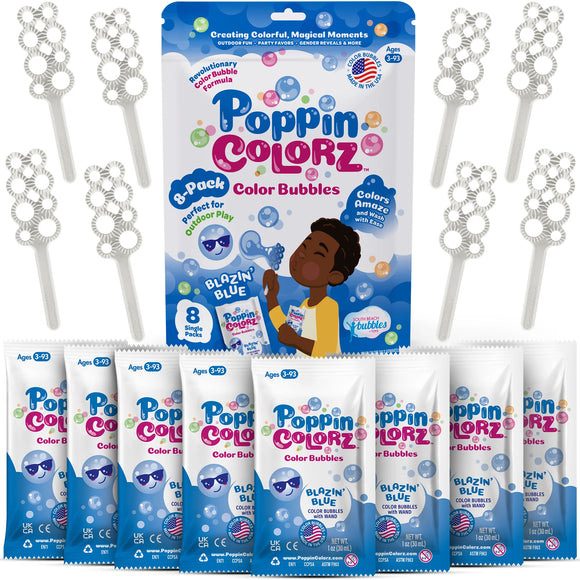 Poppin Colorz Blazin Blue Color Bubbles