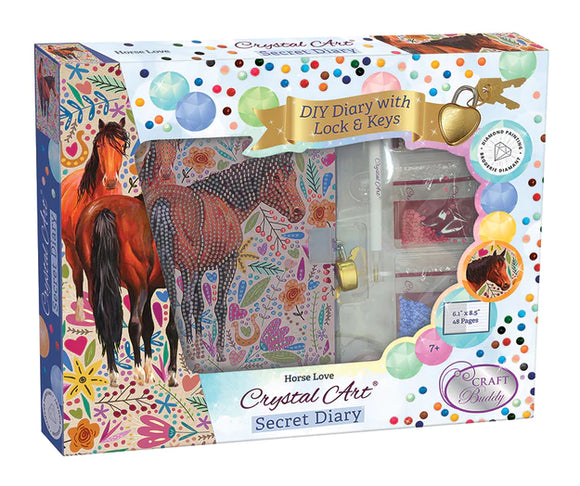 Crystal Art Secret Diary Kit: Horse Love
