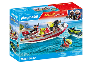 Playmobil 71464 Action Heroes Fireboat with Aqua Scooter