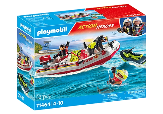 Playmobil 71464 Action Heroes Fireboat with Aqua Scooter