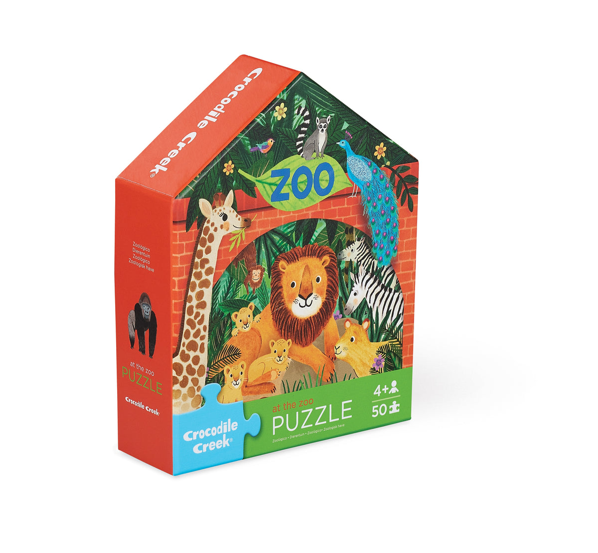 Crocodile Creek 50pc Flat House Puzzle Zoo 41628 – Klubhouse for Kids