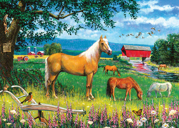 Cobble Hill 35pc Tray Puzzle 58905 Horses in the Field