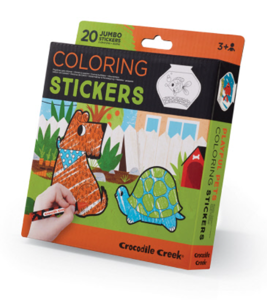 Crocodile Creek Coloring Stickers Playful Pets 75456