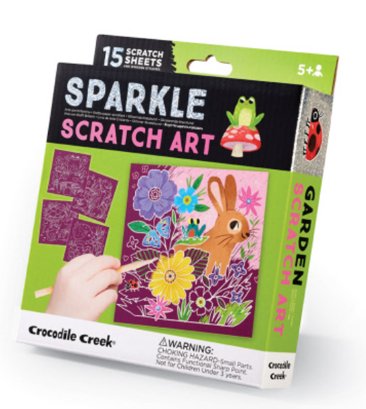 Crocodile Creek Sparkle Scratch Art Garden 75354