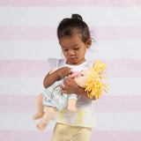 Manhattan Baby Stella Peach Doll with Blonde Pigtails