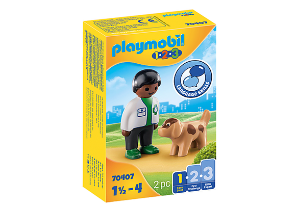 Playmobil 123, 70407 Vet with Dog