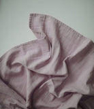Mushie Muslin Swaddle Blanket Organic Cotton Soft Mauve