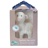 Tikiri Organic Natural Rubber Teether, Rattle & Bath Toy Bahbah the Lamb
