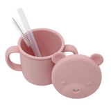 Glitter & Spice Grow With Me Silicone Bear Cup Sage