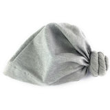 Baby Wisp FINAL SALE Turban Knot Hat Grey BW1601