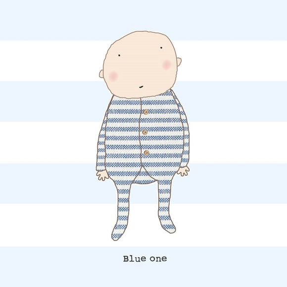 Baby Card Blue One