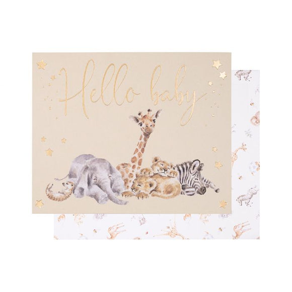 Baby Card African Animals 