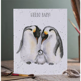 Baby Card Penguin "Hello Baby"