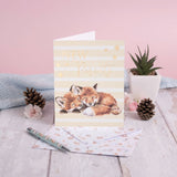 Baby Card Fox New Parents "Furever Family"