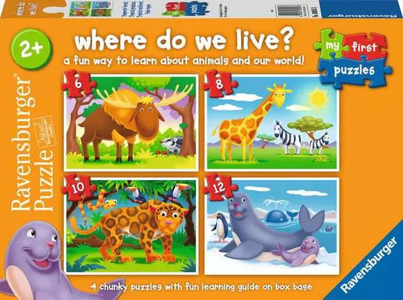 Ravensburger 12pc My First Puzzle 03058 Where Do We Live