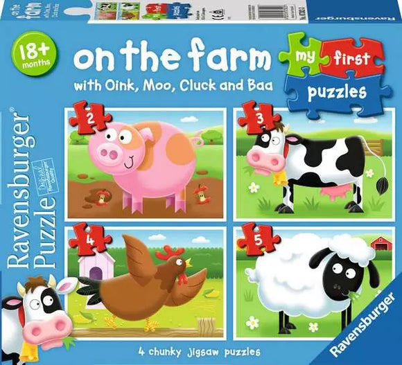 Ravensburger 2,3,4,5pc My First Puzzle 07302 On The Farm