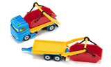 siku 1695 Truck with Skip and Trailer