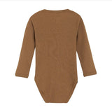 MinyMo Bodysuit LS Rib Brown Sugar