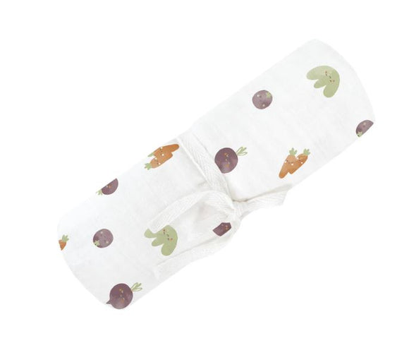 Perlimpinpin  Cotton Muslin Swaddle Veggies