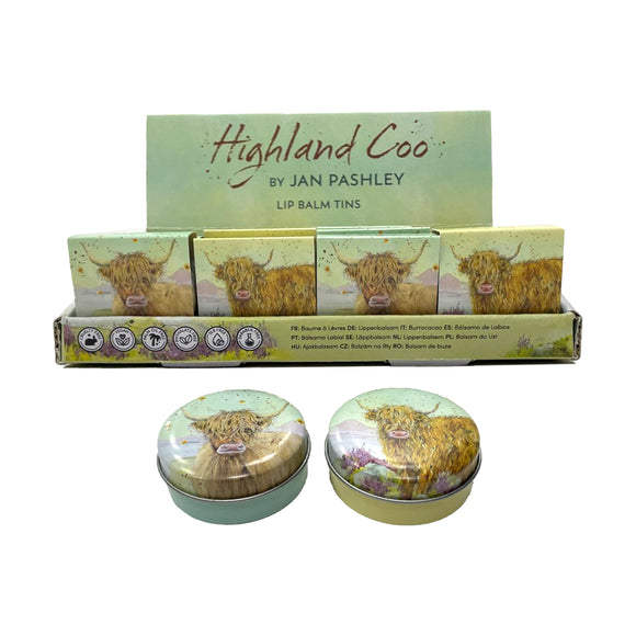 Jan Pashley Highland Coo Lip Balm in a Tin