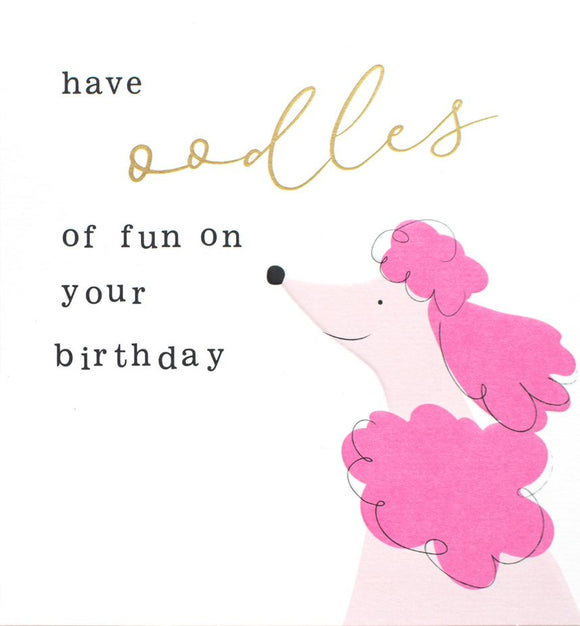 Birthday Card Oodles Poodle