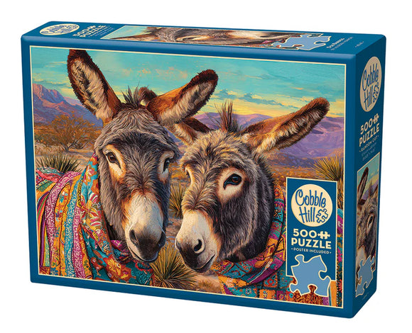 Cobble Hill 500pc Puzzle 45147 Dos Burros (AI Assistance)