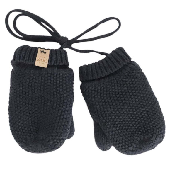 Calikids W2450 Cotton Knit Baby Mitten Black Ink