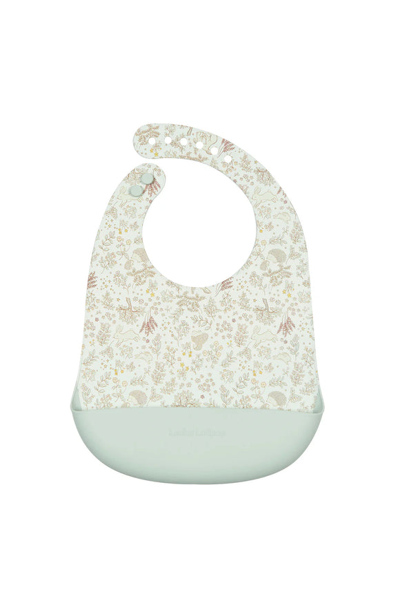 Loulou Lollipop Silicone Bib - Hedgehog Forest