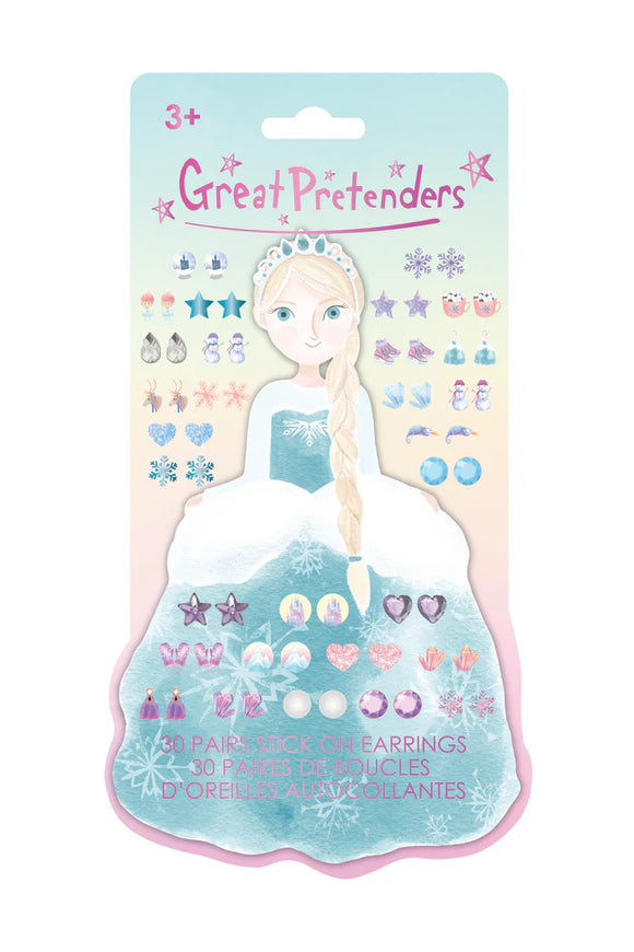 Great Pretenders 87526 Frosty Sister Stick On Earrings