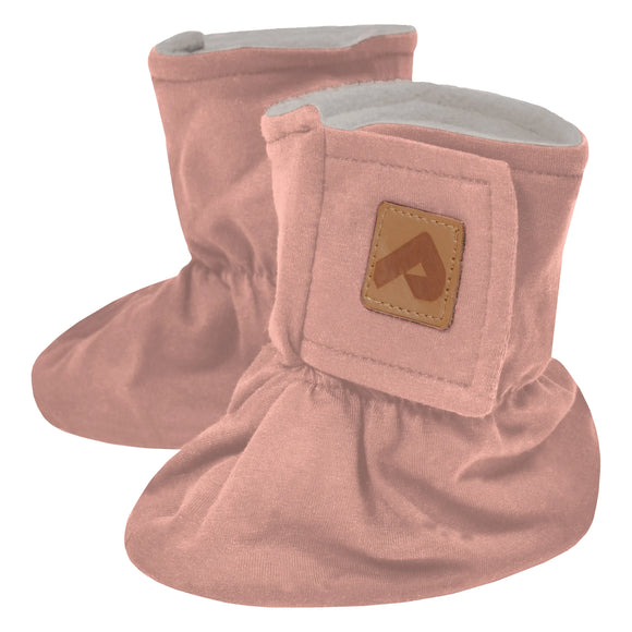 Perlimpinpin Jersey Baby Booties - Blush