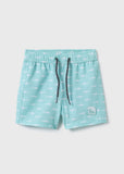 Northcoast Swim Short Volley 4 Way Stretch Blue Fish KIDS'
