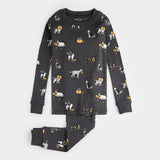 Petit Lem 2pc Pajama Set Howl-oween Print on Asphalt KIDS'