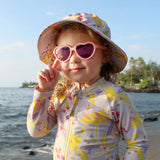 Jan & Jul Polarized Sunglasses Heart Peachy Pink w/aurora lens