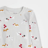 Petit Lem 2pc Pajama Set Puppy Love Print KIDS'