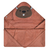 Perlimpinpin Baby Hooded Towel Beaver