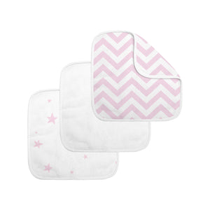 Kushies Terry Wash cloths 3-Pack Pink