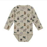 MinyMo FINAL SALE Bodysuit LS African Animals