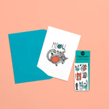 Pico Tatoo Greeting Card & Tattoo - Cat