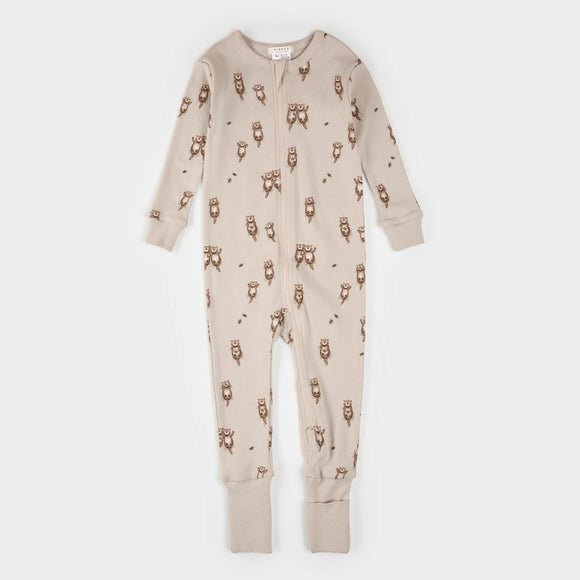 Petit Lem Rib Convertible Sleeper Otter Print