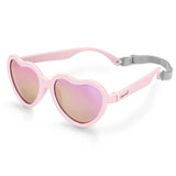 Jan & Jul Polarized Sunglasses Heart Soft Pink w/aurora lens