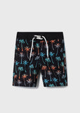 Enforce Swim Short Boardshort Black Palm KIDS'