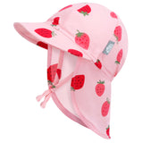 Jan & Jul Sun Soft UV Baby Cap Pink Strawberry
