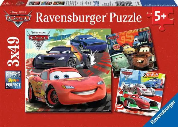 Ravensburger 3x49 Puzzle 09281 Cars: Worldwide Racing Fun