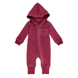 L'oved Baby FINAL SALE Fleece Zipper Romper Sugarplum