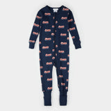 Petit Lem Rib Convertible Sleeper Fire Truck Print