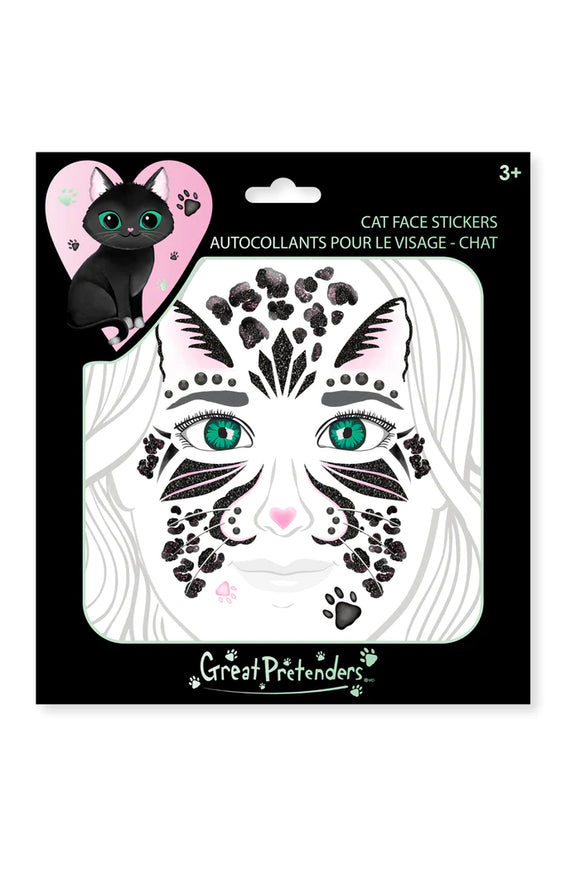 Great Pretenders 87612 Black Cat Face Stickers