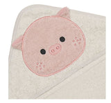 Perlimpinpin TODDLER Hooded Towel Piglet
