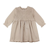 L'oved Baby Smocked Smocked Dress Oatmeal